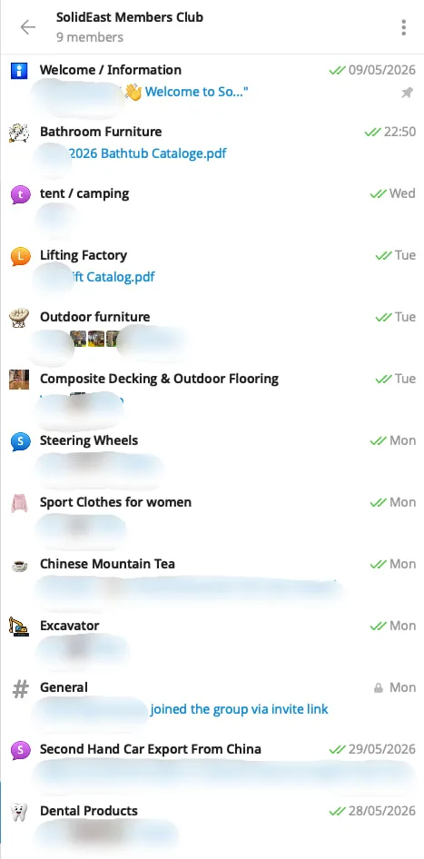 Telegram member group preview